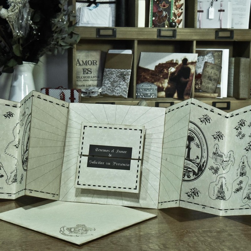 Boda Harry Potter - Invitación Mapa del Merodeador